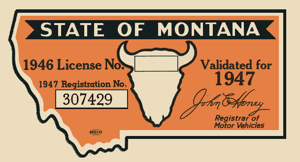 1947 sticker Montana police